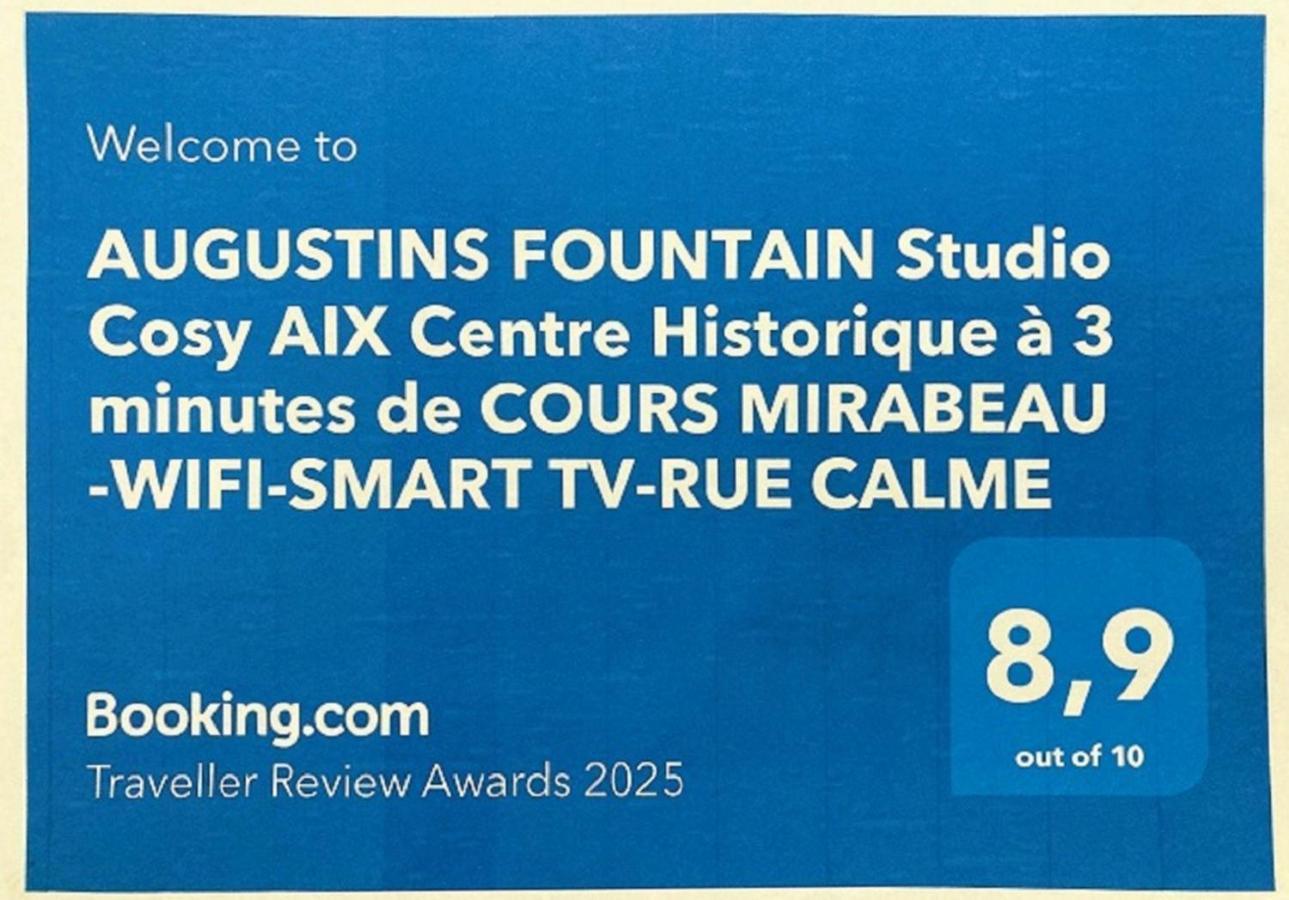 Augustins Fountain Studio Cosy Aix Centre Historique A 3 Minutes De Cours Mirabeau -Wifi-Smart Tv-Rue Calme Aix-en-Provence Esterno foto